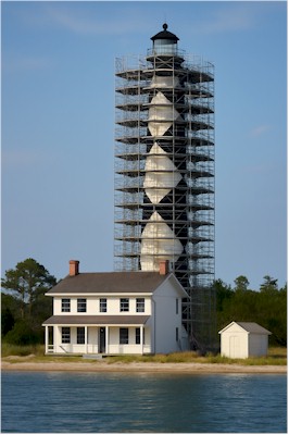 Cape Lookout Lighthouse Scaffolding